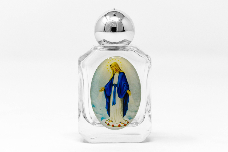 DIRECT FROM LOURDES - Glass Miraculous Bottle with a Colorful Image ...