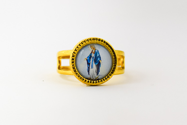 Miraculous Medal Gold Ring.