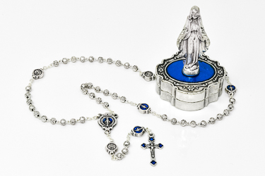 Miraculous Rosary with Rosary Box.