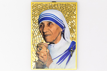 Mother Teresa Mosaic Wall Plaque..