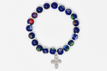 Blue Murano Rosary Bracelet.