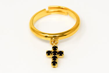 Gold Cross Ring.