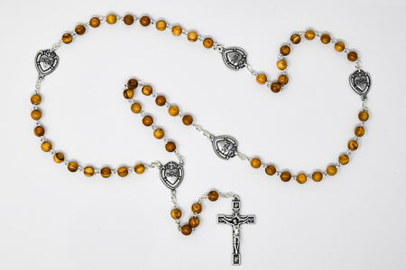 Sacred Heart Rosary Beads.