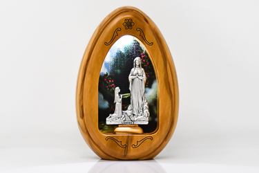Olive Wood Standing Apparition Ornament.
