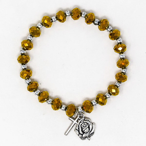 One Decade Gold Rosary Bracelet.