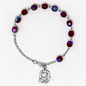 One Decade Crystal Rosary Bracelet.