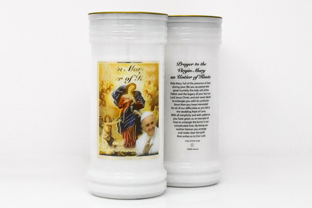 Our Lady Untier of Knots Candle.