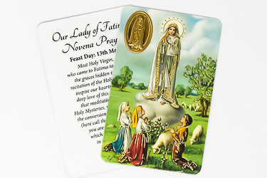 Our Lady of Fatima Prayer Card.