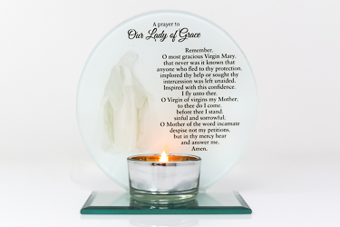 Our Lady of Grace Candle Holder.