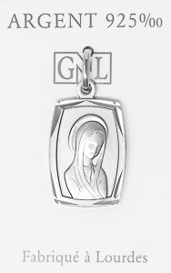 Our Lady of Lourdes 925 Pendant.