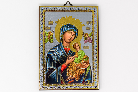 Our Lady of Perpetual Help Gold Foil Wall Plaque.