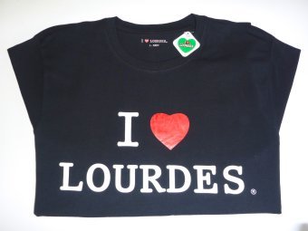 Men's Lourdes Black T-Shirt.