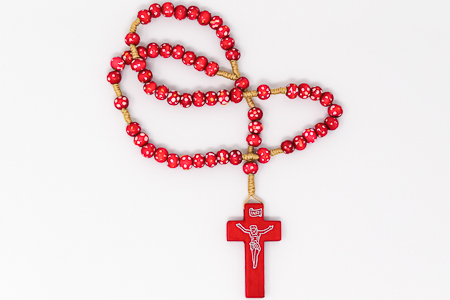Wooden Rosary Beads on Cord.