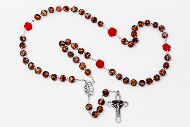 Varnished Wooden Rosary Beads.