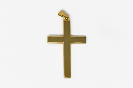 Plain Solid Gold Cross Pendant.