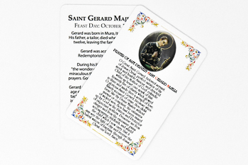 Prayer Card to Saint Gerard.