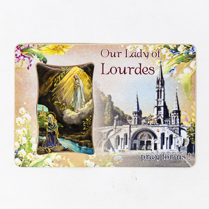 Lourdes Wall Plaque & Prayer Card.