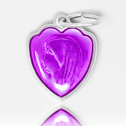 Purple Heart Lourdes Pendant.