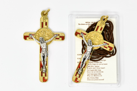 Red St.Benedict Crucifix.