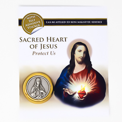 Sacred Heart of Jesus Car Plaque.
