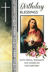 Sacred Heart of Jesus Birthday Card.