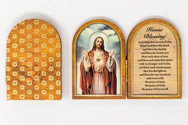 Sacred Heart of Jesus Folding Plaque.
