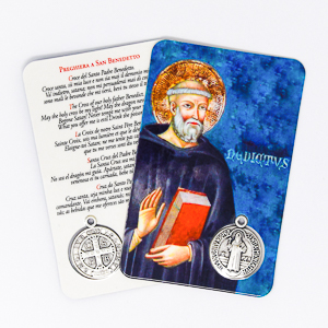 Saint Benedict Laminated Prayer Card.