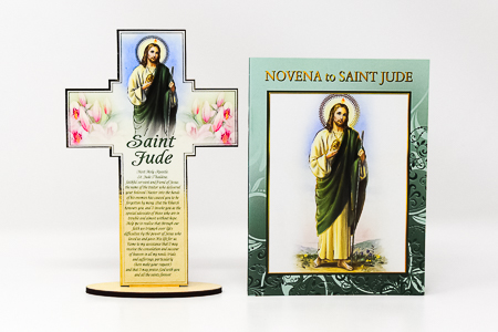 Saint Jude Booklet & Wood Cross.