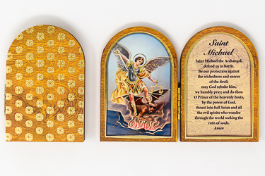 Saint Michael Folding Plaque.