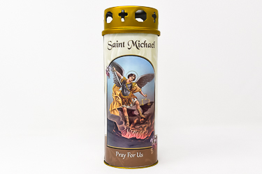 Saint Michael Pillar Candle.