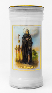 Saint Peregrine Pillar Candle.