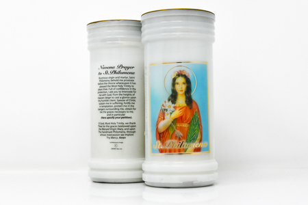 Saint Philomena Candle.