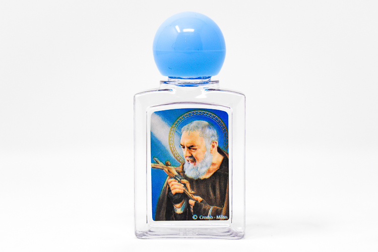 Saint Pio Plastic Holy Water Bottle. - DIRECT FROM LOURDES