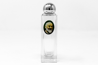 Saint Pio Glass Holy Water Bottle.