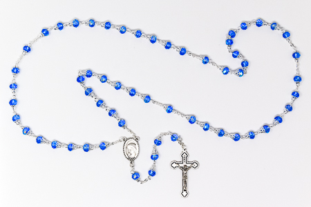 Our Lady of Lourdes Sapphire Rosary.