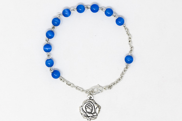 Rosary Bracelet with Cat's Eye Beads