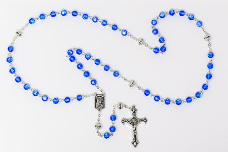 Lourdes Sapphire Rosary Beads.