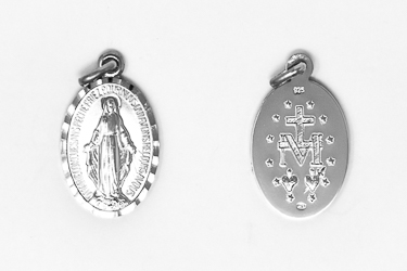 925 Sterling Silver Miraculous Medal.