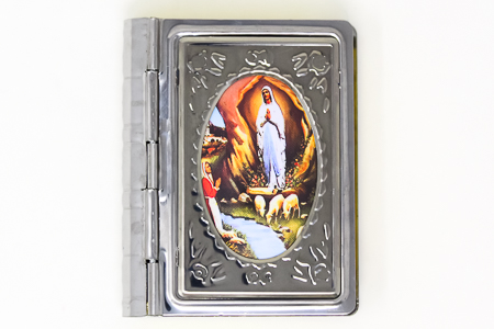 Silver Book Rosary Box.