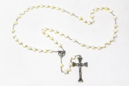 925 Mother of Pearl Rosary.