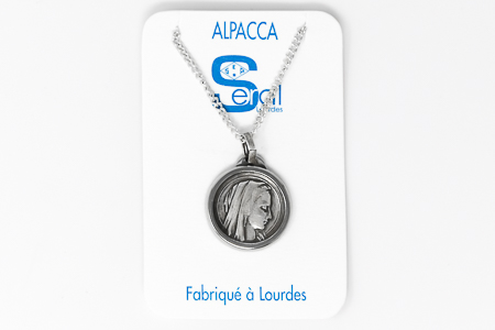 Silver Our Lady of Lourdes Necklace.