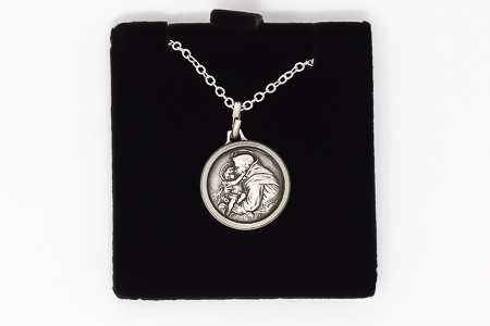 Silver Plated St.Anthony Necklace.