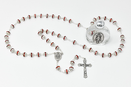 Miraculous Rosary with Lourdes Water.