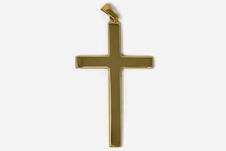 Plain Solid Gold Cross Pendant.