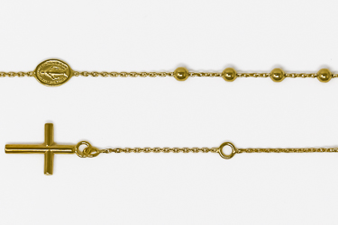 9 Karat Gold Miraculous Rosary Bracelet.