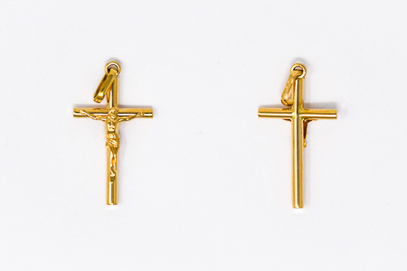 Solid Gold Crucifix Pendant.