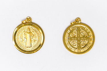 St Benedict Solid Gold Pendant.