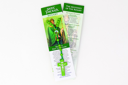 St.Patrick Green Wooden Rosary.