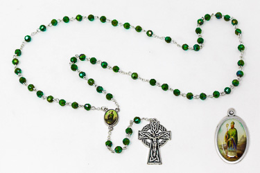 St Patrick Rosary Set with Medal.