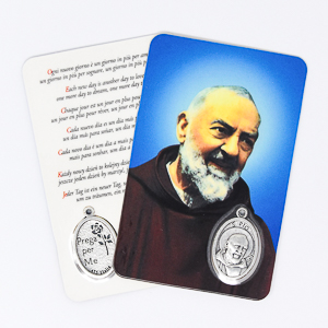 St. Pio Laminated Prayer Card.